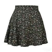 MEETWEE Rok 'Floral dress' zwart