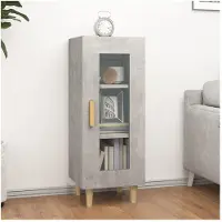 vidaXL Dressoir 34,5x34x90 cm bewerkt hout betongrijs
