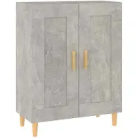 vidaXL Dressoir 69,5x34x90 cm bewerkt hout betongrijs