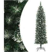 vidaXL Kunstkerstboom met standaard smal 120 cm PVC