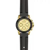 Invicta Speedway 50761 Herenhorloge - Quartz Uurwerk - Roestvrij Staal met Gouden Wijzerplaat - 39 mm