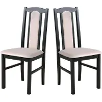 LeafDesign ESSZIMMERSTUHL - Set van 2 stoelen, model Bos 7, kleur zwart, materiaal paros 2