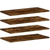vidaXL Wandschappen 4 st 60x20x1,5 cm bewerkt hout gerookt eikenkleur