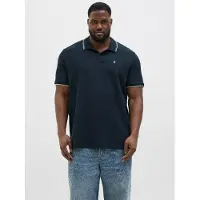 Jack & Jones Plus Size Logo Polo Shirt EU6XL US4XL Blauw