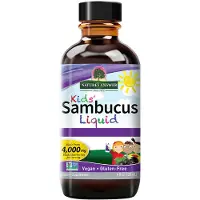 Natures Answer Sambucus for Kids Vloeistof 120 ml - Vloeibare zwarte vlierbes met echinacea en astragalus (120 Milliliter)