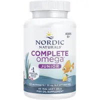 Nordic Naturals Complete Omega Junior 90 Softgels | Omega-3 vetzuren EPA, DHA en omega-6 GLA uit visolie en boragezaadolie (90 Softgels)