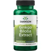 Swanson Health Ginkgo biloba-extract gestandaardiseerd (120 Capsules) - ginkgo-biloba