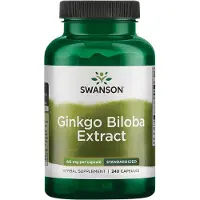Swanson Health Ginkgo biloba-extract gestandaardiseerd (240 Capsules) - ginkgo-biloba