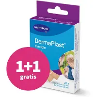 Dermaplast 1+1 Gratis: Flexibele Pleisters Strips 12x 2 X 6 Cm + 8x 2 X 8 Cm 20 Stuks