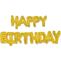 HEMA Folieballon happy birthday 30cm goud (goud)