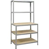 Ironside 100855 Stellingkast compleet 200 kg Metaal, Hout Verzinkt Hout