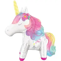 Amscan folieballon Enchanted Unicorn junior 55 x 63 cm wit