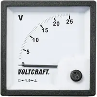 Voltcraft AM-72x72/25V AM-72x72/25V Analoog inbouwmeetinstrument AM-72x72/25 V 25 V Draaispoel