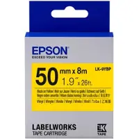 Epson LK-9YBP tape zwart op pastel geel 50 mm (origineel)