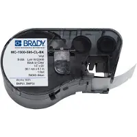 Brady MC-1500-595-CL-BK tape vinyl | zwart op transparant | 38,1mm x 6,1m