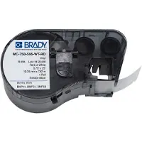 Brady MC-750-595-WT-RD tape vinyl | rood op wit | 19,05mm x 7,62m
