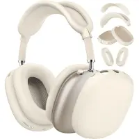 INF AirPods Max 2 siliconen hoes 4-delige set — zacht aanvoelend, krasbestendig, wasbare beschermhoes compatibel met Apple AirPods Max 2 Sterrenlicht