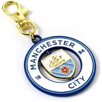 Carat Shop - Manchester City Voetbal Club Logo Draaiende Sleutelhanger