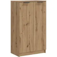 vidaXL Schoenenkast 59x35x100,5 cm bewerkt hout artisanaal eikenkleur