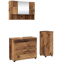 vidaXL Badkamermeubel Set 3 st Oud Hout 76,5 x 35 x 64 cm
