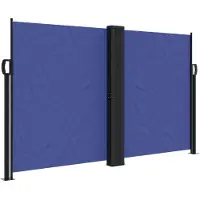 vidaXL Windscherm uittrekbaar 140x600 cm blauw