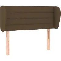 vidaXL Hoofdbord met randen 103x23x78/88 cm stof donkerbruin