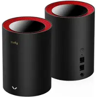 Cudy M3000 2-Pack Dual-band (2.4 GHz / 5 GHz) Wi-Fi 6 (802.11ax) Zwart, Rood 1 Intern