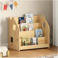 Idimex Montessori-boekenkast BRUNO van massief hout – naturel