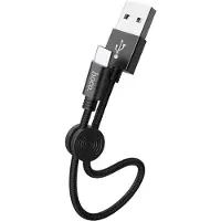 Hoco USB naar de USB-C Kabel 0,25m Zwart – Duurzaam & Campact