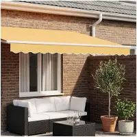 vidaXL vervangende markies volant Zand 581 x 20 cm Polyester