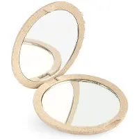 Beter Cepillo Mirror Dubbele Opvouwbare Tas Van Natuurlijke Vezels X4 #beige