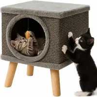 Purlove Purlov 26215 Kattenhuisje op pootjes met krabpaal