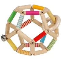 Goki Flexibele houten rammelaar Gestreept -