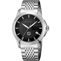 Gucci YA1264106 Dive zwarte wijzerplaat herenhorloge