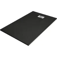 Mexen Hugo rechthoekige douchebak SMC 150 x 90 , zwart, afdekking inox - 42709015-X