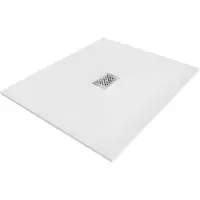 Mexen Hugo rechthoekige SMC douchebak 110 x 100 , wit, roestvrijstalen rooster - 42101011-X