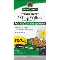 Natures Answer , Witte Wilg met Bever, 500 mg, 60 Vegetarische Capsules