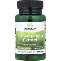 Swanson Health , Ashwagandha-Extract, Geïnfecteerd, 450 mg, 60 Capsules