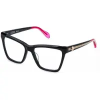Just cavalli VJC131V 54/16/140 Zwarte Glanzende Acetaat Bril Vrouw VJC131V