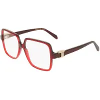 Ferragamo Bril - - SF3058 - Transparant donkerrood acetaat met verloop - 56-15-145 - Dames