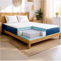 THE WHITE STONE Matras 120x200 cm, Hoogte 30 cm, met Pocketveren en Memory Foam 120x200 cm