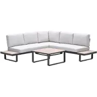 Garden Impressions Diego loungeset 4-delig - donker grijs