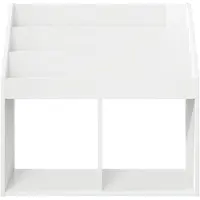 vidaXL Kinderboekenplank met opslag Hoogglans wit 72,5 x 29,5 x 69 cm