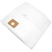 VHBW 10 stuks vervangende stofzakken voor Nilfisk 107402336, 5715492061518 voor stofzuigers - 41 cm x 27,5 cm, wit
