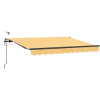 vidaXL Uitschuifbare luifel Zand 400 × 300 cm Polyester