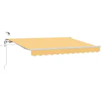 vidaXL Uitschuifbare luifel Zand 400 × 300 cm Polyester