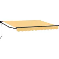 vidaXL Uitschuifbare luifel Zand 3,5 x 2 m Polyester en Metaal