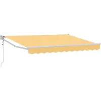vidaXL Uitschuifbare luifel Zand 3 x 2,5 m Polyester en Metaal