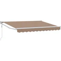 vidaXL Uitschuifbare luifel Taupe 3 x 2,5 m Polyester en Metaal