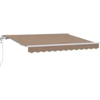 vidaXL Uitschuifbare luifel Taupe 350 x 250 cm Stof en Aluminium